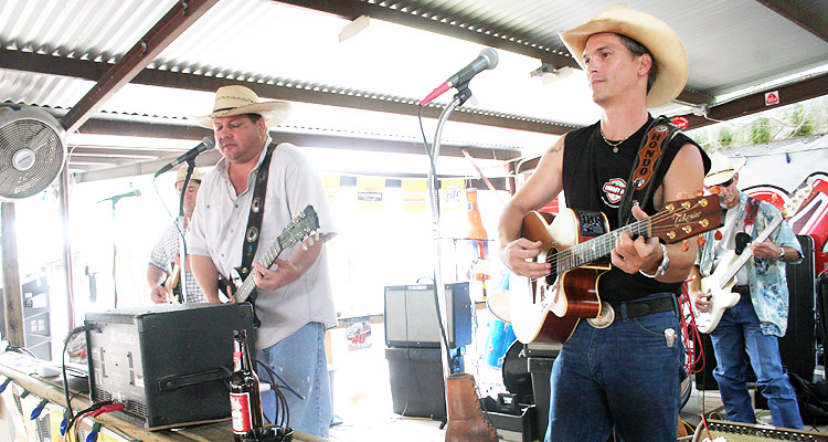 Moonshiners performs on steak night at the 11th Street Cowboy Bar.